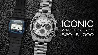 Iconic Watches From $20 to $1000 - Over 10 Watches Mentioned