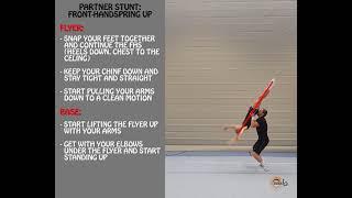 Front-handspring up for partner stunts instructional video - cheerleading partner stunts