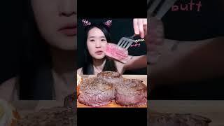 Perfectly Cooked Filet Mignon & Creamy Cheese Recipe Steak & Bake Brie Bread Bowl Mukbang #shorts