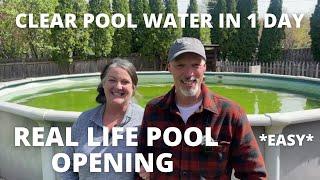 How To Open Above Ground Pool & Green to Clear in One Day Easily