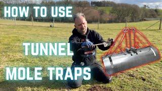 How to set - TUNNEL MOLE TRAP - aka - BARREL MOLE TRAP