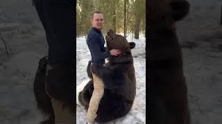 REAL BEAR attacked crazy man  ONLY IN RUSSIA
