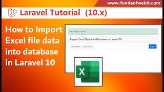 How to Import Excel file data into database in Laravel 10 using maatwebsiteexcel package w example