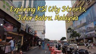 KSL City Street Tour Johor Bahru. Malaysia. Walking Tour in 4K.