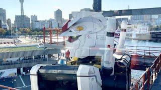 Watch Gundam moving back to the GUNDAM-DOCK TOWER from the 6th Floor Standby Mode