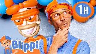 Blippi Learns Colors with Balloons at Amys Playground  1 HOUR OF BLIPPI TOYS