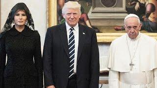 Pope Francis Jokingly Asks Melania What Shes Feeding Donald Trump