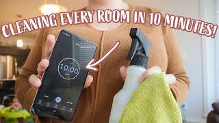 CLEANING EVERY ROOM IN 10 MINUTES  POWER HOUR CLEAN WITH ME 2020