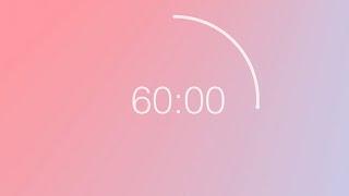 60 minute countdown timer - Pastel Color Wheel background