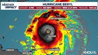 Hurricane Beryl updates Storm moving into the Caribbean
