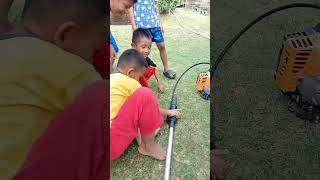 ANAK-ANAK NGETES MESIN POTONG RUMPUT TABATA #mesinrumput #tabata