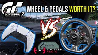 Gran Turismo 7 - IS A WHEEL & PEDALS WORTH IT? - PS5 DualSense VS. Fanatec GT DD Pro