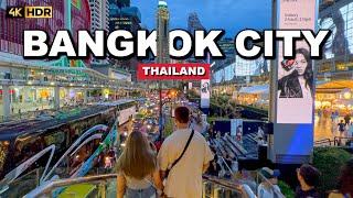  4K HDR  New York of Asia  Bangkok Downtown City Tour 2023  Modern City