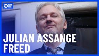 Julian Assange Walks Free Will Return To Australia  10 News First