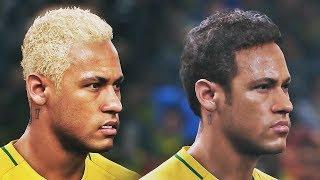 PES 2018 PC vs PES 2017 PS4 Brasil Face Comparison HD 60FPS
