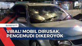 Detik-Detik Massa Rusak Mobil dan Keroyok Pengemudi yang Tabrak Pagar Warga di Yogyakarta