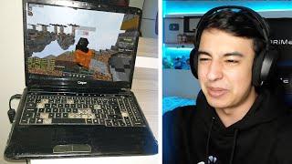 10 YILLIK ESKİ LAPTOPUM İLE OYNADIM  -minecraft sonoyuncu bedwars