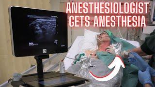 Anesthesiologist gets anesthesia and surgery