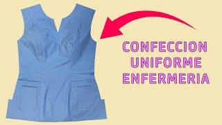 COMO HACER UNIFORME ENFERMERA paso a paso muy facil  COSTURA  diy  sewing techniques