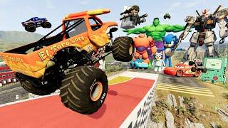 Monster Truck Crash Battle - BeamNG Drive  Griffs Garage
