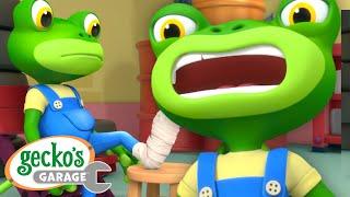 OH NO Gecko gets HURT  Geckos Garage  Trucks For Children  Cartoons For Kids