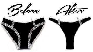 How to make a Thong using Old Undies. DIY NO SEW Thongs for last minute Wardrobe Malfunction