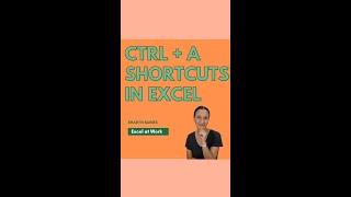 Excel Shortcut Tips using Ctrl + A #shorts