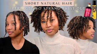 PERFECT TWO STRAND TWIST OUT TUTORIAL ON SHORT NATURAL HAIR