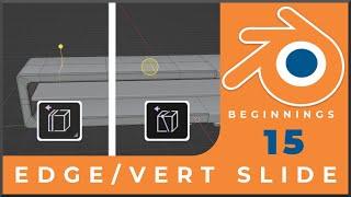 How to use Edge Slide & Vert Slide Tool in Blender Tutorial 15 - Blender Beginner