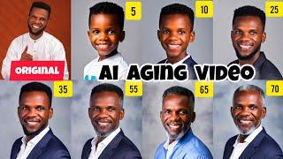 How To Generate AI Age Progression Video Of Yourself  AI Aging Journey  AI Age Time Lapse