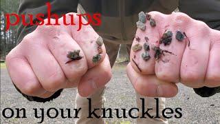 how to do pushups on your knuckles on gravel