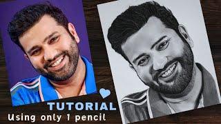 How to draw Rohit Sharma - step by step  Drawing Tutorial  YouCanDraw