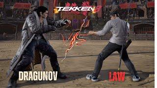 TEKKEN 8 GAMEPLAY  DRAGUNOV VS LAW  HIGH LEVEL MATCH