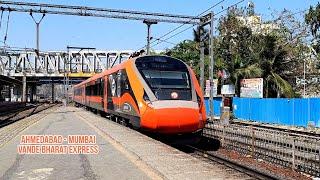 VANDE BHARAT MANIA White & Orange Train-18 arriving in Mumbai in the afternoon