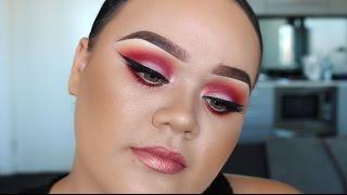 Matte Sunset Eyes & Big Winged Eyeliner  Makeup Tutorial