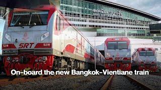 On-board the new Bangkok-Vientiane train