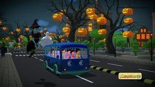 Wheels on the Bus Halloween song  Wheels on the Bus Song for Kids  Halloween Song  Kiddiestv