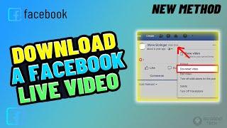 How to download a facebook live video on PCLaptop 2024