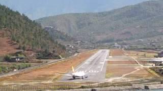 Drukair take-off from Paro