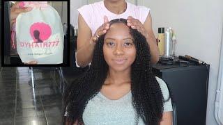 FAST AND EASY PROTECTIVE STYLE  AFRO KINKY CURLY U-PART WIG DYHAIR777