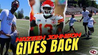 EXCLUSIVE STORY Chiefs CB Nazeeh Johnson Launches Youth Football Camp & Gives Back To Community