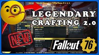 Fallout 76 PTS Legendary Crafting is Getting Better and More Good Changes. PTS New Update.