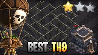 NEW BEST TOWN HALL 9 TROPHYFARMING BASE 2019 - TH9 HYBRID FARM BASE WITH REPLAYS - Clash Of Clans