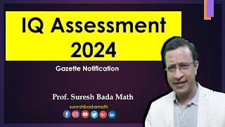 IQ Assessment 2024 Intellectual Disability Assessment 2024 Gazette Notification