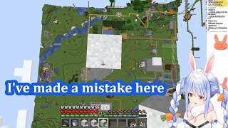 Pekora has a little problem with concrete + Moona impression 【HololiveEng Sub】【Minecraft】