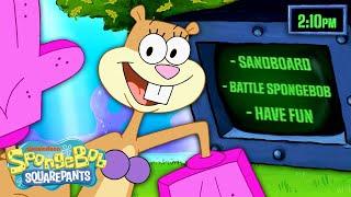 An Entire Day with SANDY CHEEKS ️ Hour by Hour  SpongeBob