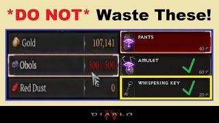 *DO NOT* Waste These Early in D4.. Buy Some Keys & AVOID Gloves + Pants  Diablo 4  Diablo IV