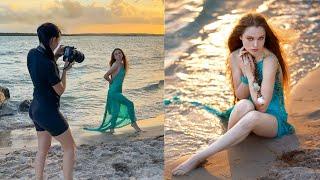 Natural Light Beach Photoshoot Learn How to Pose a Model Behind The Scenes