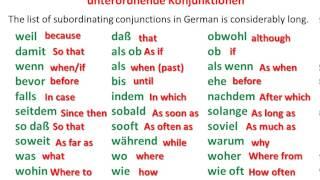 German conjunctions - www.germanforspalding.org