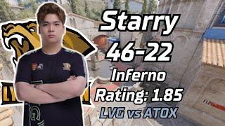 LVG Starry 46-22 vs ATOX rating1.85 Inferno  Jun 6 2024 #cs2 #pov